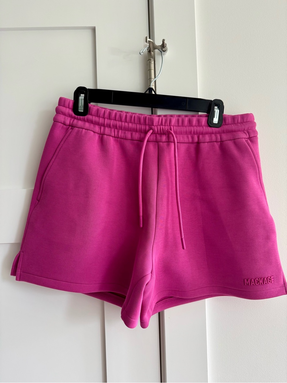 Mackage Women's Bright Fuchsia Drawstring Athletic Shorts